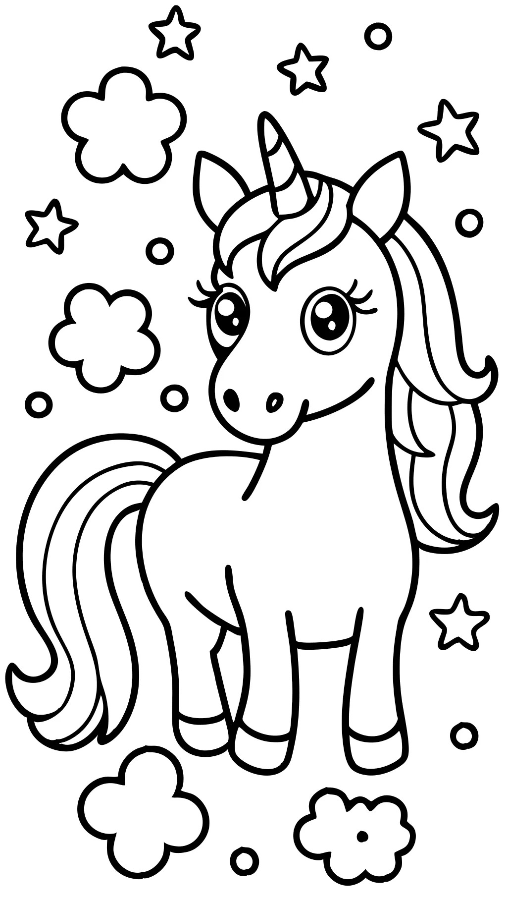 Unicornio para colorear